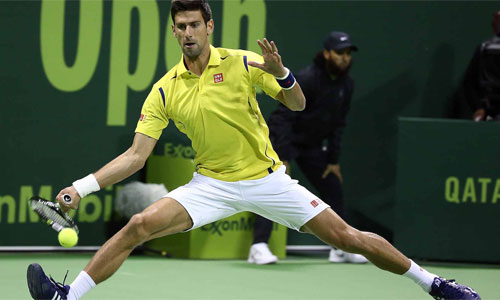 Djokovic tiếp nối chuỗi trận thành công mùa trước bằng chiến thắng trước Dustin Brown tại Qatar Open. Ảnh: AFP.